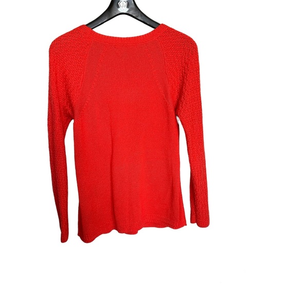 Jones new york Coral Red Cozy Chunky Sweater Large - Picture 2 of 6
